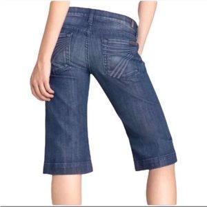 EUC 7 For All Mankind Women's Blue Denim Bermudas